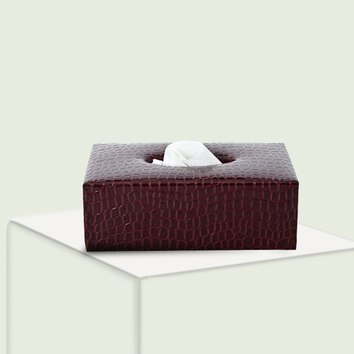 Brown Crocodile Tissue Box